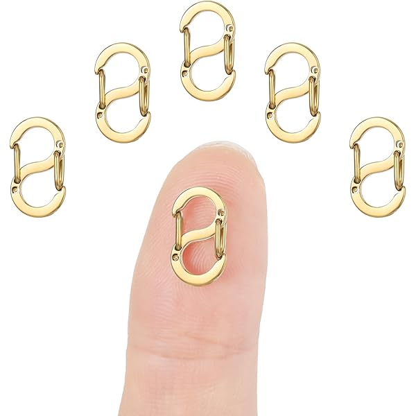 Stainless steel karabijn sluiting 10mm Rvs goud | by Charlie