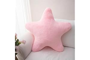 champracer Kissen Stern Plüschkissen, Kuschelkissen Kinder, Weiche Flauschige Sternform Zierkissen, Stern Wurfkissen für Mädchen & Jungen Zuhause Schlafzimmer (Rosa,40 cm)