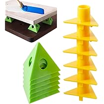Lot De 20 Supports De Peintre Pyramidaux (cônes) - En Plastique ABS Jaune - Pour Soulever Portes, Toiles, Meubles Pendant La Peinture