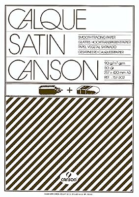 Canson Calque Satin 200757202 Papier calque A3 29,7 x 42 cm Translucide