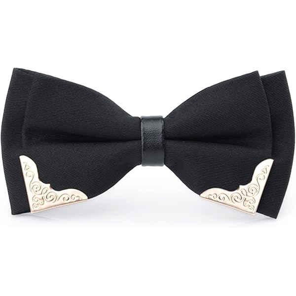 knitted black bow tie