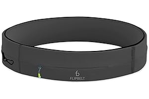 FlipBelt Zipper Running Belt, Waist Pack for Fitness and Running Fanny Pack for Women Men Phone Keys Money US Company
