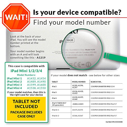 iPad Mini 1 / 2 / 3 / 4 Kinderhülle, COOPER GRABSTER strapazierfähige robuste, widerstandsfähige, stoßfeste, schützende Spielhülle für Kinder mit 4 Griffen & kostenlosem Displayschutz (Pink) - 6