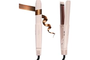 AraSyleon Prostownica i Lokówka 2 w 1 z Zimnym Nawiewem – Profesjonalna Prostownica Ceramiczno-Jonowa, 4 Poziomy Temperatury (160°C-220°C), Do Prostownica i Kręcenia Włosów