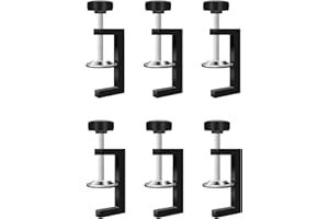 LOMHYVE 6 Pinces Serres-joints, Plage de Serrage 15-60 mm Pince de table, Haute Performance Pinces C petites pinces à vis réglables Petites,Pince universelle Chambre, Cuisine, Salle de Bain, étagère,Pince
