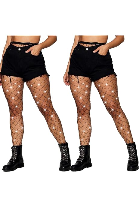Anlaey Sparkle Rhinestone Fishnet 