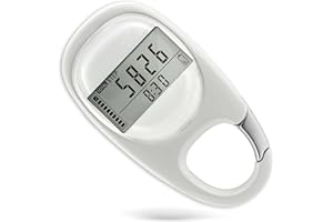 GZVXUNY 3D Schrittzähler Clip On, Einfacher Walking Schrittzähler Ohne App und Handy, Hilfe Track Schritte und Meilen/Km Kalorien verbrannt und Aktivität Zeit 7 Tage Speicher