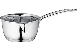 Küchenprofi Kochtopf 10cm, 250ml | Edelstahl | Buttertopf Induktion | Milchkännchen mit Ausguss | mit praktischer Messskala | Kochtopf | für alle Herdarten geeignet