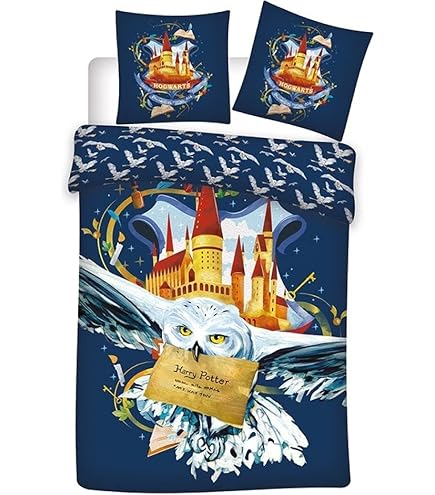 Housse De Couette Harry Potter 140x200 Cm + Taie 65x65 Cm - Coton