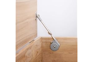 Morinbo Toy Box Soft Close Hinges, Lid Stay 105 Degree Open with Soft Close, Lid Support for Toy Box and Upward Top-Opening Flap Doors, Easy to Install (Pack of 1)