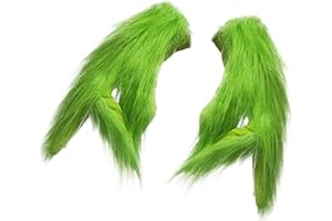 nezababy Weihnachtsmaske mit Weihnachtsmütze, Monster Handschuhe, Latex-Maske, Christmas Kostüm Zubehör, Party Requisiten