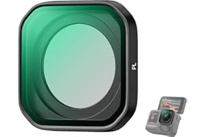 K&F CONCEPT Filtro Polarizzatore (PL) Avvitabile Compatibile con Insta360 Ace Pro 2. Riduce riflessi e controluce, realizzato in vetro ottico di alta qualità con rivestimento multi-strato.