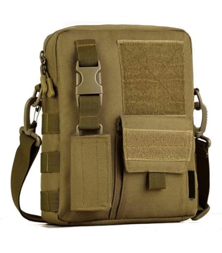 HUNTVP Tactische schoudertas, militaire crossbody bag, slingtas, waterafstotende schoudertas, messenger bag, aktetas met verstelbare schouderriem, outdoor