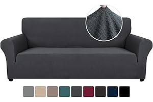 Ystyle Elastyczny Pokrowiec Na Sofę 3-Osobową, Uniwersalny Rozciągliwy Pokrowiec Na Kanapę Z Podłokietnikami, Wytrzymały Żakardowy Narzuty Na Sofę, Zmywalny Ochraniacz Na Sofę, Ciemnoszary