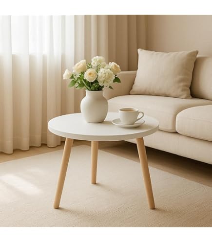 Tavolo Bambini Douceur Atmosphere - Bianco, Diametro 60 Cm, Altezza 43.5 Cm - Foto 6