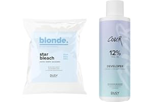 Dusy Star Bleach Blondierpulver 500g im Beutel + Dusy Professional Creme Oxyd 1000ml 12%