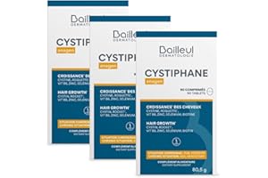 Bailleul | Cystiphane Anagen | Complément alimentaire Cheveux | Favorise la croissance & la résistance des cheveux | Chute de cheveux chroniques | Cystine – Vitamine B6 | 3 x 90 comprimés