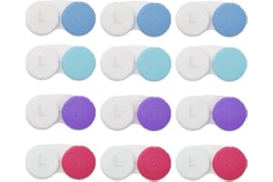 FlyWave Custodie per Lenti a Contatto 12 Pezzi, Portalenti per Viaggi e Uso Quotidiano, Contenitore Lenti a Contatto Multicolore, Porta Lenti a Contatto da Viaggio, Kit Pratico e Igienico