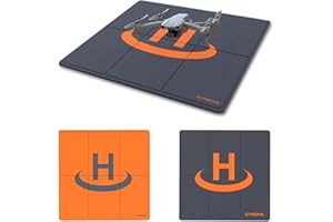 CYNOVA Universel Drone Landing Pad 65cm, Tapis d'atterrissage Pliable Hélicoptère Piste Décollage Atterrissage Pad pour Dji Mini 2/Mavic Air 2/Dji Mini 3 Pro/Mini SE/FPV Drone Accessoires
