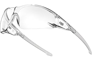 HTS HUNTERSKY Lightweight Protective Anti Fog Wrap-Around Clear Shooting Safety Glasses with ANSI Z87.1 Scratch Resistant