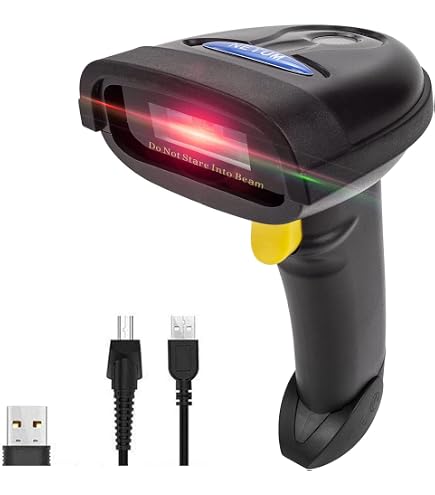 Equip Lettore di Codici a Barre Barcode Scanner Laser Wireless 1D LED