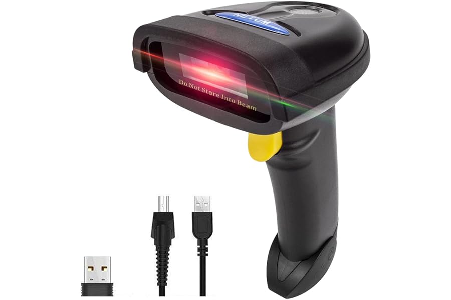 NETUM Bluetooth QR Barcode Scanner Handheld USB Wireless 1D 2D bar Codes Imager for Mobile Payment Computer Screen Scan Support iOS & Android NT-1228BL