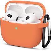 URUCHI AirPods 3. Nesil ile Uyumlu İnce ve Hafif Silikon Kılıf, Yumuşak Esnek Tasarım, Anahtarlıklı, Kablolu ve Kablosuz Şarj