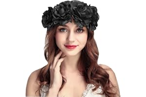 IBLUELOVER Blumenkranz Braut Stirnband Simulationsblume Girlande Böhmen Haarkranz Elastischer Gürtel Blumenkrone Blumen Haarband für Braut Brautbrautjungfern Fotografie Hochzeit Festival Damen Mädchen