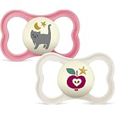 MAM Supreme Pacifier for Babies +16 Months, Matte Pink, 2 pcs | With Ventilated Shield that Glows in the Dark, Extra Thin and