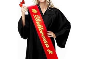 KEELYY Examensskärp röd, Dottoressa examensskärp, för doktorsexamen universitet examen party dekoration
