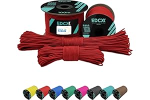 EdcX 2 mm Nylon Paracord 275 (15, 30, 50 And 100 m)– 100% Nylon Rope, 3-Strand Cord, Nylon Cord 2 mm in Many Colours (Light Red, 15 m)