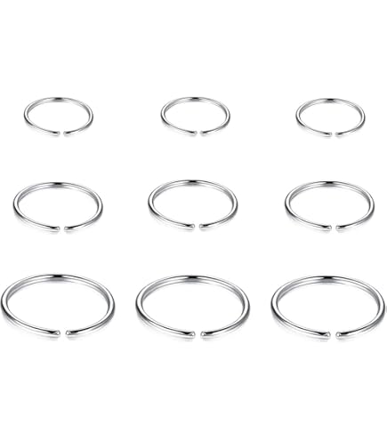 Fake Septum Fake Nose Ring For Non Pierced Nose 14K Gold - Foto 12
