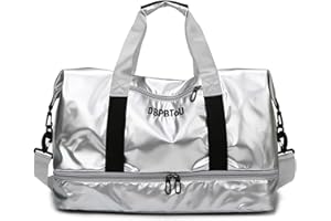 DBPBToU Bolsa Deporte para Mujer y Hombre Bolsa de Viaje con Compartimento para Zapatos y Compartimento para Humedad, Bolsa de Gimnasio de Mano con Soporte para Esterilla de Yoga
