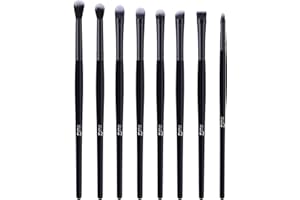 ‎MSQ MSQ 8 Stück Augen Make Up Pinsel Sets Augenpinsel Pinselset Lidschatten Pinselset Premium Auge Schminkpinsel Set zum von Augen Makeup Schwarz