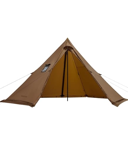 Tente Chaude Tipi pour 4-6 Personnes, Tente d'Hiver Portable avec Tente Chaude Tipi pour 4-6 Personnes, Tente d'Hiver Portable avec