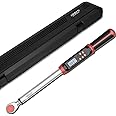 KROST Digital Torque Wrench 17-340N.m ±2% Torque Accuracy, 1/2" Electronic Torque Wrench with Preset Value, Buzzer and LED Notification (1/2", 340 N.m)