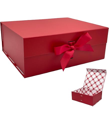 Scatola regalo con coperchio, colore del nastro | Scatole grandi per ricordi o cesti | Scatole