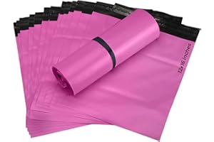 G4GOODS® 50 Pink Self Seal Postage Bags 12'' x 16'' / 305 x 405mm - Strong Colour Mailing Bags Delivery Parcel Bags Best For Shipping Parcel Adhesive Strip Easy Seal Envelope Courier Bag