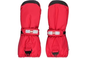 KABOOKI LEGO LWATLIN 706 MITTENS W/MEM. Rękawiczki, Czerwone, Regularne, Czerwony, rozmiar uniwersalny