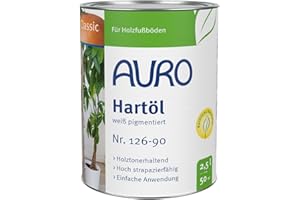 Huile dure blanchie Auro Classic n°126-90 2,5L pour sols en bois prêt à l'emploi