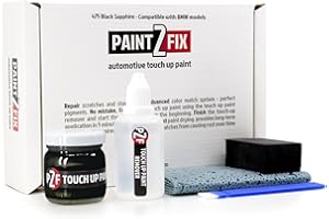 PAINT2FIX 475 Black Sapphire (Black Saphir) Kit de peinture de retouche et de réparation des rayures pour BMW