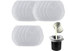 XNBTFK Paint Strainer Bags, 15 Pcs White Fine Mesh Bucket Paint Strainers with Elastic Top Opening Paint Filters, 1 Gallon Nylon Filter Bags for Spraying, Ink and Paint Gardening Hydroponics