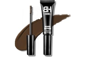 Benny Hancock Beard Colour Filler for Men - 1-Day Washout Beard Filler | Easy Application Shaping Brush for a Thick, Well-Groomed Beard & Eyebrows | Vegan & Cruelty-Free Makeup (Dark Brown)