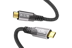 ZIKNYDO USBC to USBC Cable 2m, High Speed USB C 3.2 Gen 2x2 20Gbps, PD3.1 240W Fast Charging, USB C Monitor Cable 4K@144Hz/8K@30Hz Compatible with Thunderbolt 4, MacBook Pro, Switch, SSD, iPhone 17