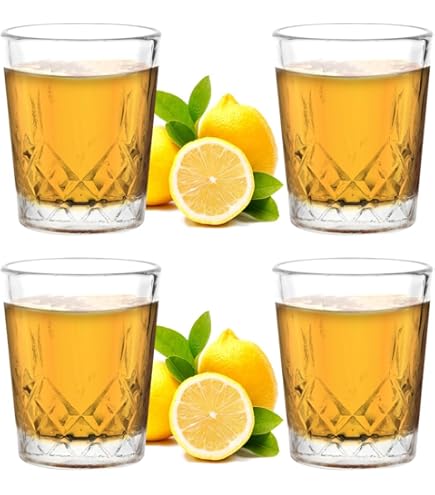 Juego De 6 Vasos De Chupito KADAX 28 Ml - Vidrio Con Base Gruesa, Multicolor, Para Vodka Y Licores