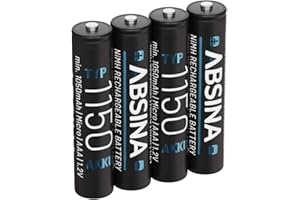 ABSINA AAA Akku für Telefon Gigaset 1150 NiMH 4er Pack - Akku AAA für Telefon mit 1,2V & min. 1050 mAh - Geeignet für Gigaset CL660HX, A400 A415, C300 C430, C475 C530 UVM.