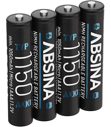 Ansmann AAA Akkus – 1,2 V NiMH, Wiederaufladbar, Bis 1000 Ladezyklen, Für Spielzeug & Elektronik