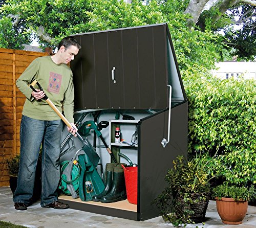 Trimetals Gerätebox, Aufbewahrungsbox, Multifunktionsbox, Fahrradbox Stowaway Anthrazit 138x89x113 cm (LxBxH); Multibox aus verzinktem Stahl - 7