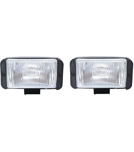 Générique 2 Phares Anti-Brouillard 12V Feux de Brouillard Supplémentaires Universels Pour Voiture Avec Ampoules H3 12V 55W Rond 60mm Blanc
