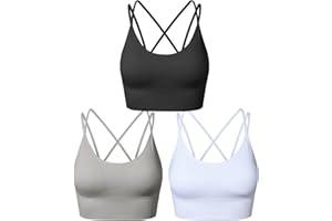 SEGRILA Sujetador Deportivo para Mujer, Acolchado, sin Aros, con Espalda Cruzada, para Yoga y Fitness